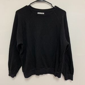 Reformation Jeans Black Crew Neck Long Sleeve Pullover Sweatshirt Size Medium